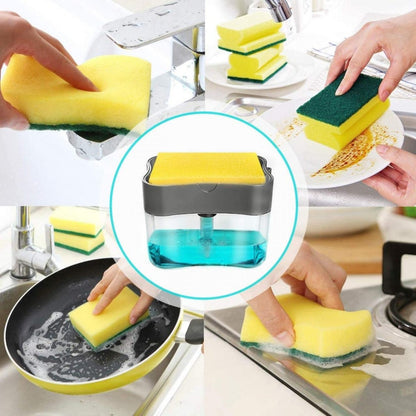 Kitchen Liquid Soap Dispenser with Sponge Holder
